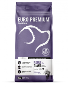 Euro-Premium Original Adult Giant Kip & Rijst – 15 kg – verpakking Euro-Premium