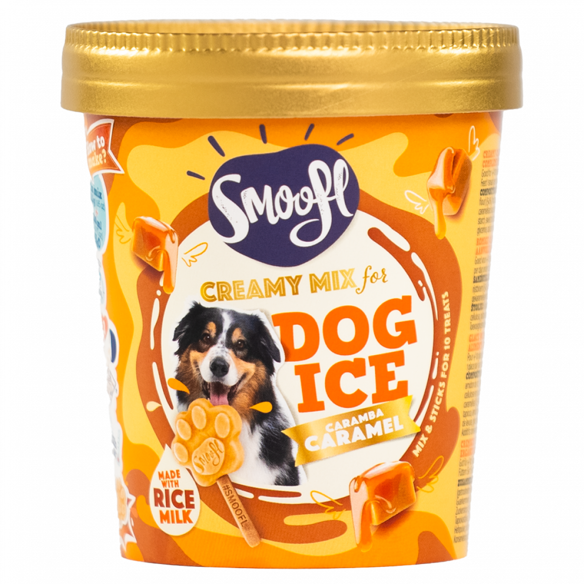 Verpakking Smoofl honden ijsmix creamy caramel 160gr