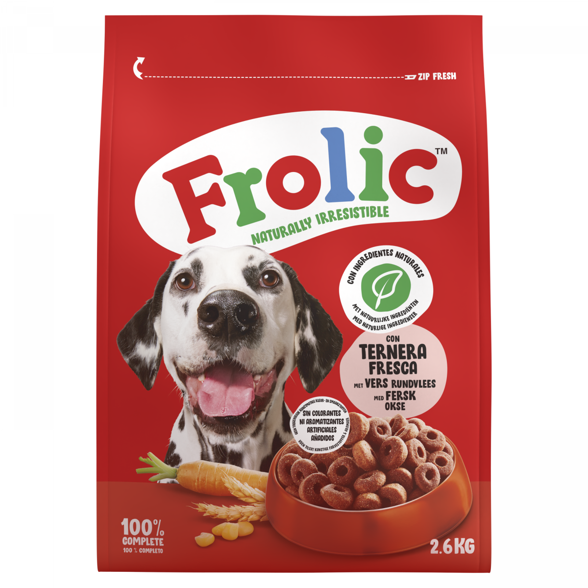 Frolic Rund Hondenvoer 2,6 kg – droog hondenvoer voor honden