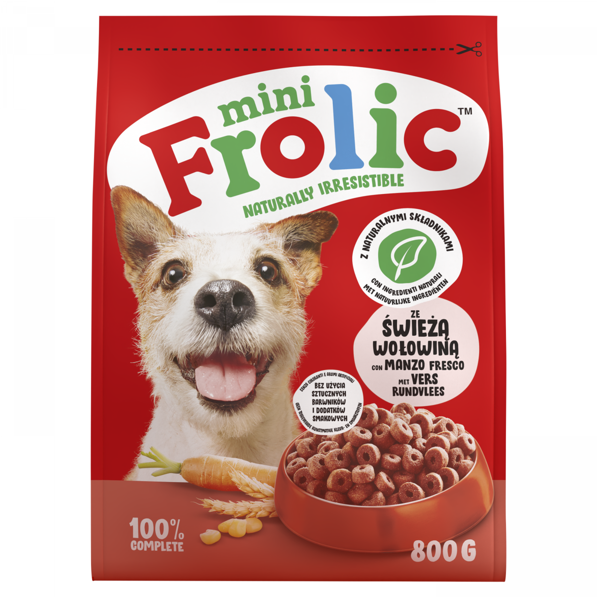 Frolic Mini Rund Hondenvoer 800 g – droog hondenvoer voor honden