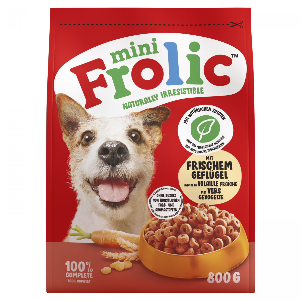 Frolic Mini Gevogelte Hondenvoer 800 g – droog hondenvoer voor honden