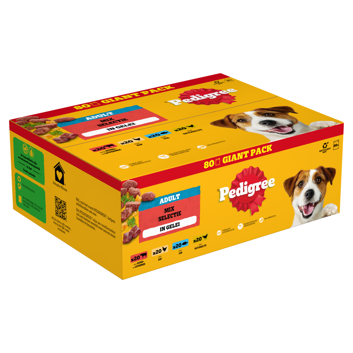 Pedigree Adult Mix Selectie in Gelei 80 × 100 g – productverpakking