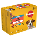 Pedigree Adult Maaltijdzakjes Favoriete Selectie in Gelei 12 × 100 g – productverpakking
