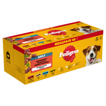 Pedigree Adult Maaltijdzakjes Mix Selectie in Gelei 40 × 100 g – productverpakking