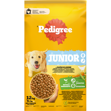 Pedigree Junior Gevogelte & Groenten Hondenbrokken 12 kg – productverpakking