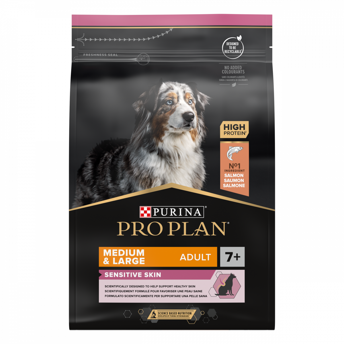 Pro Plan adult 7+ medium/large sensitive skin zalm 3kg, 3 kg, EAN 7613035125032
