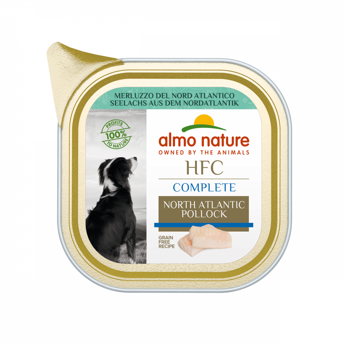 Almo Nature HFC hond kuipje Complete noord atlantische pollock 85 g – natvoer voor honden