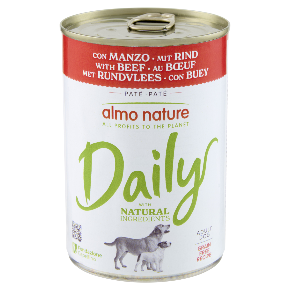 Almo Nature Daily hond blik rund 400 g – natvoer voor honden