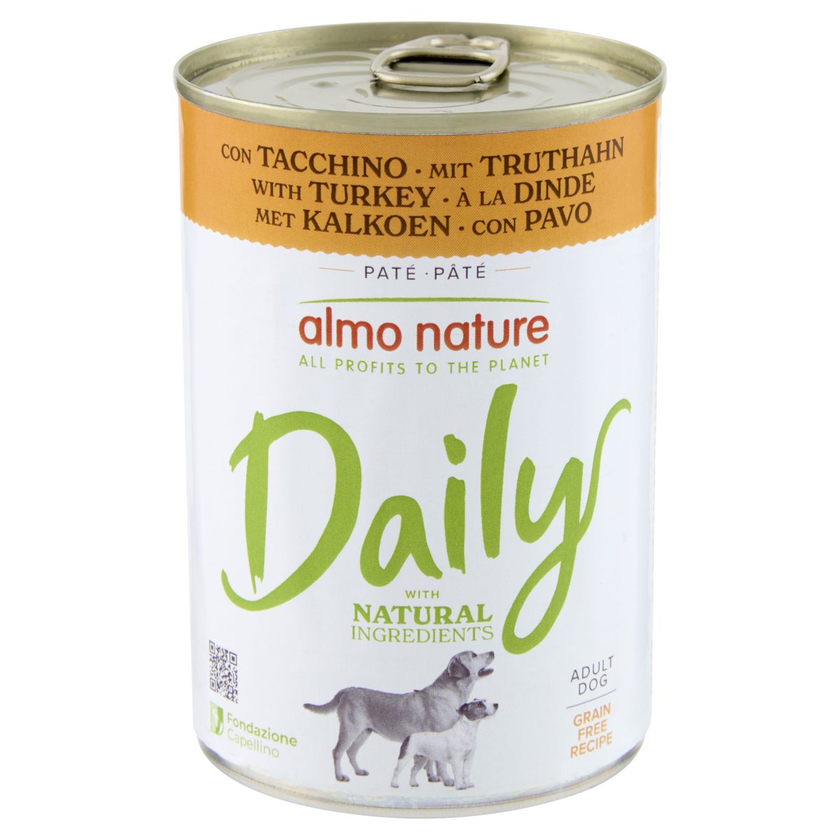 Almo Nature Daily hond blik kalkoen 400 g – natvoer voor honden