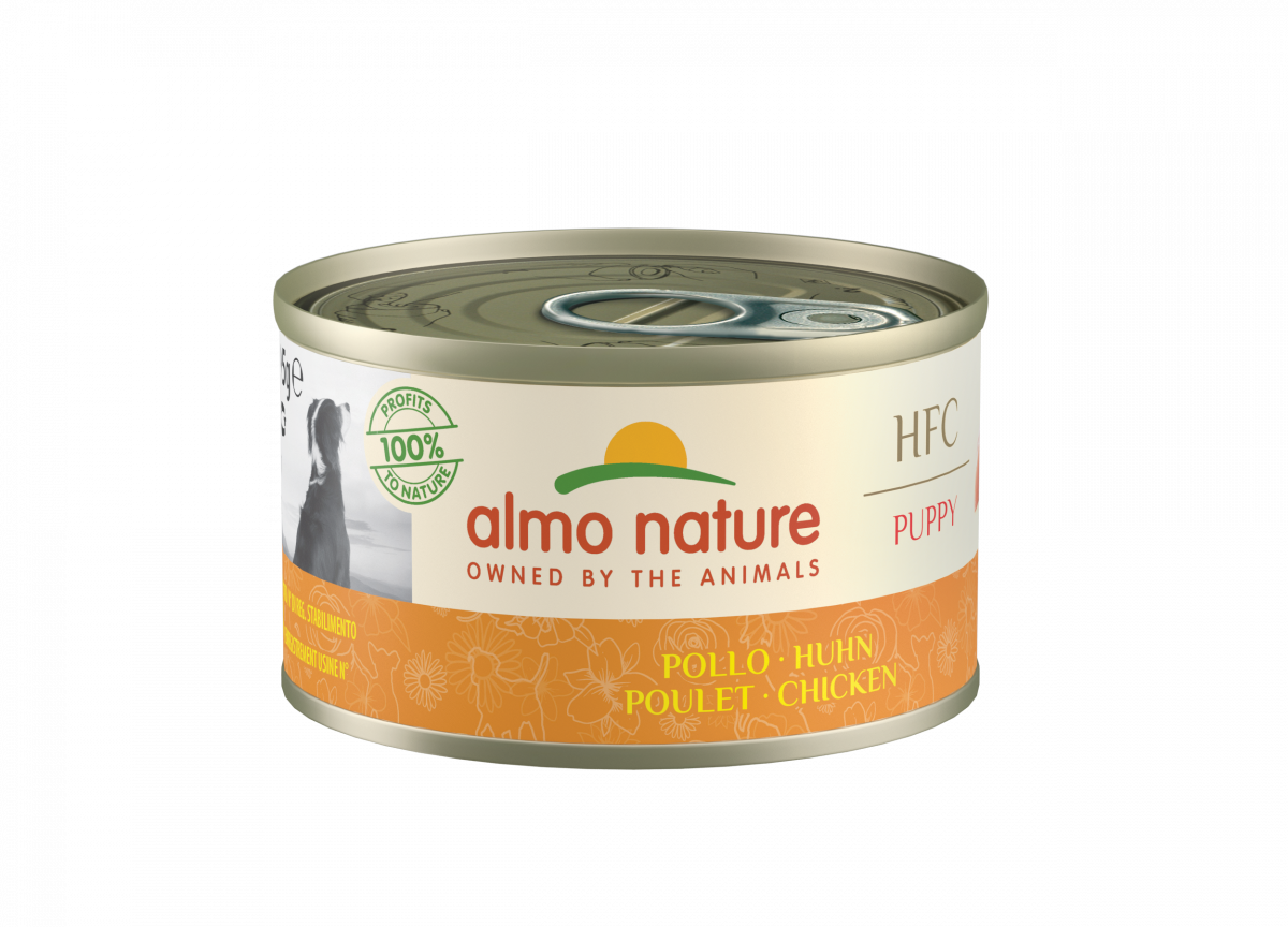 Almo Nature HFC puppy blik kip 95 g – natvoer voor honden