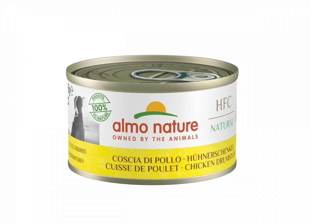 Almo Nature HFC hond blik Natural kippenboutvlees 95 g – natvoer voor honden