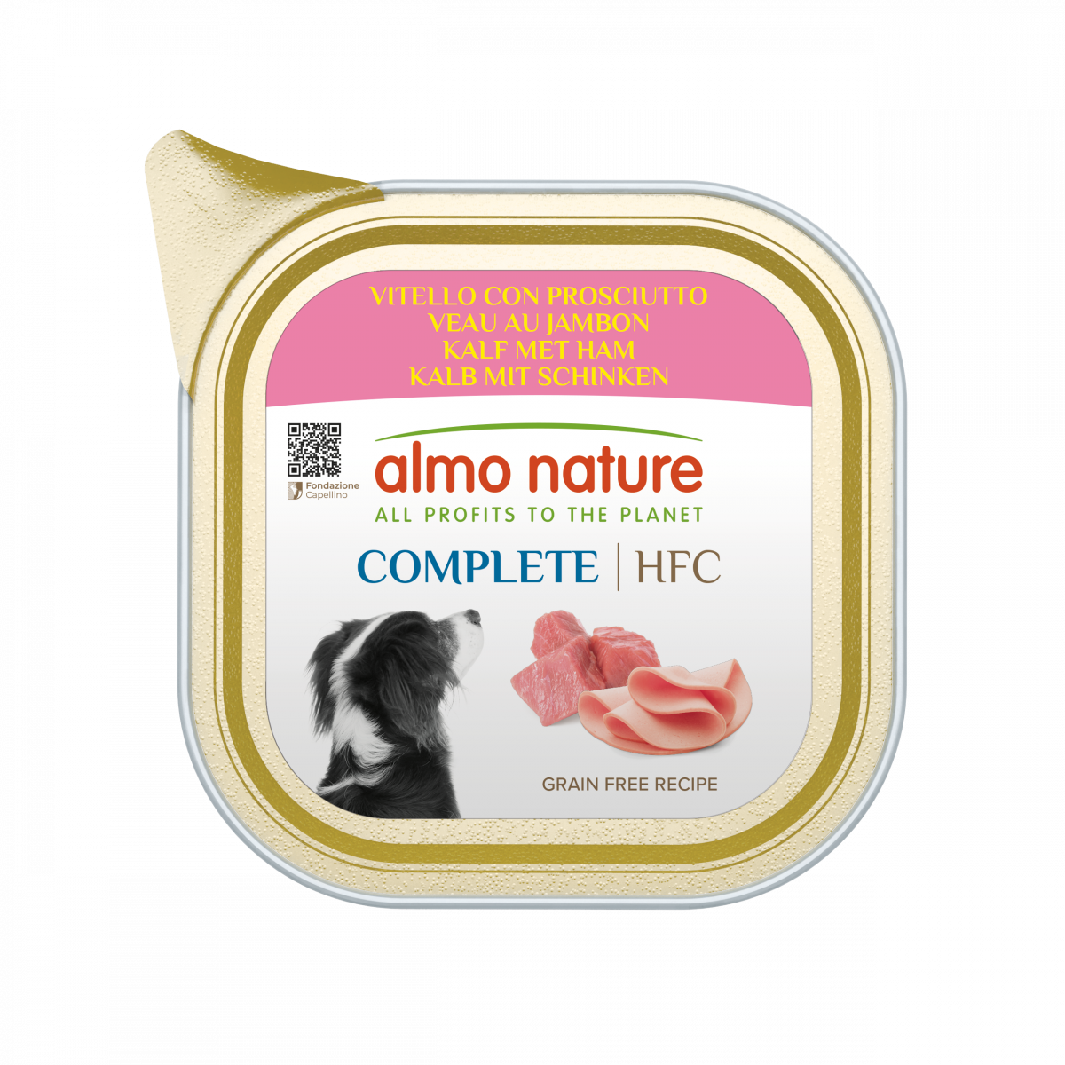 Almo Nature HFC hond kuipje Complete kalf & ham 150 g – natvoer voor honden