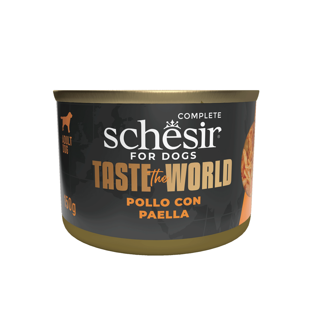 Schesir Taste The World hond blik kip paella 150gr, 150 g