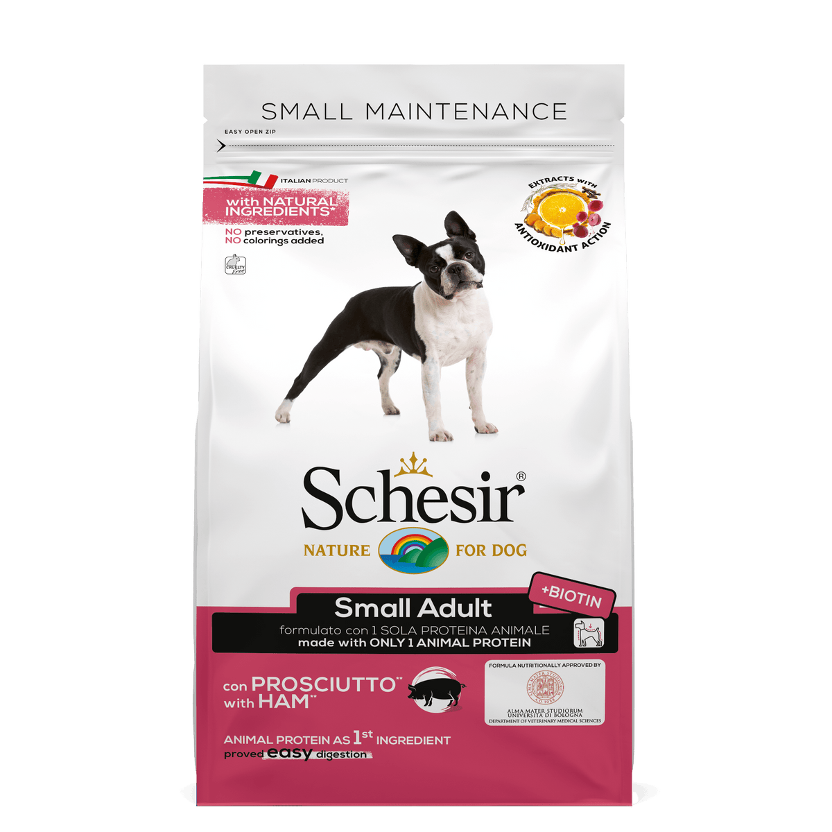 Schesir hond dry maintenance small ham 2kg, 2 kg