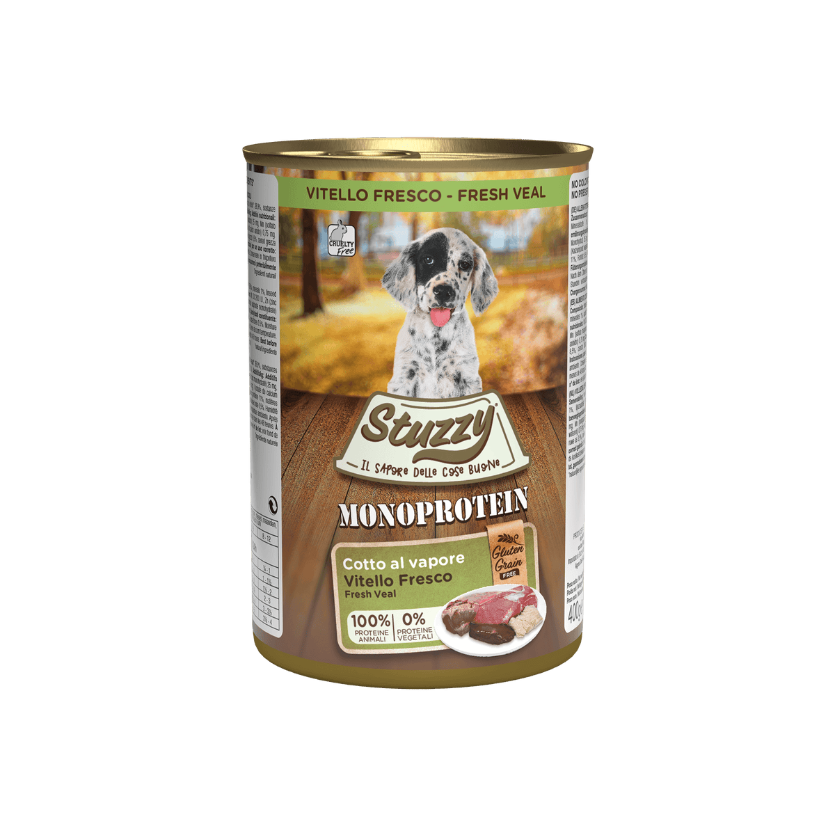 Stuzzy Puppy Monoprotein met kalf – 400 g verpakking