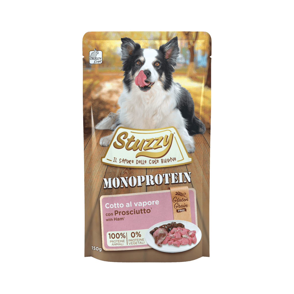 Stuzzy Monoprotein graanvrij met ham – 150 g verpakking