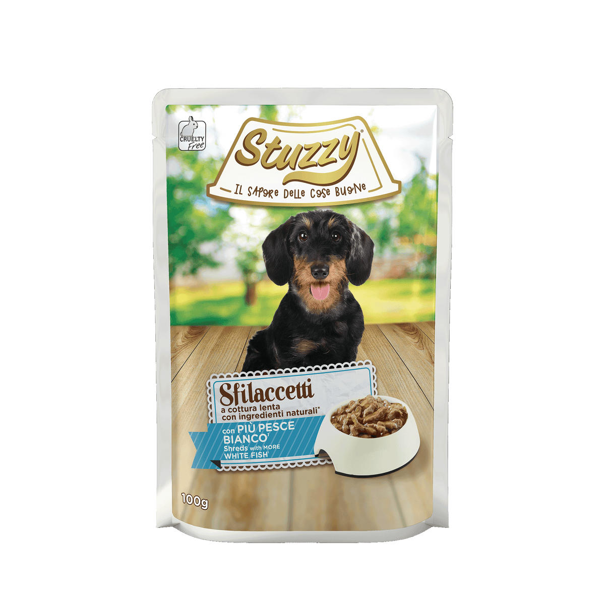 Stuzzy Shreds met vis – 100 g verpakking