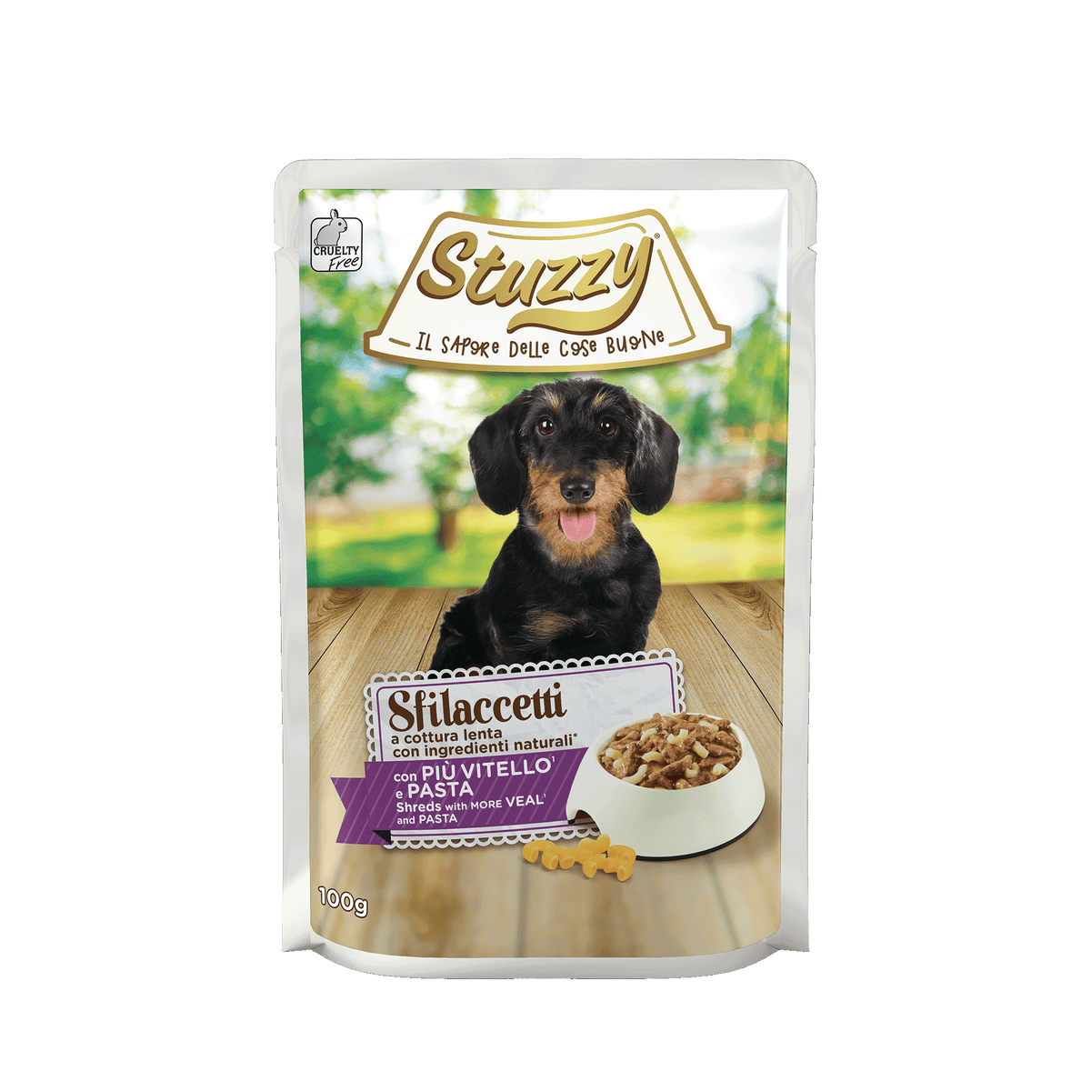 Stuzzy Shreds met kalf en pasta – 100 g verpakking