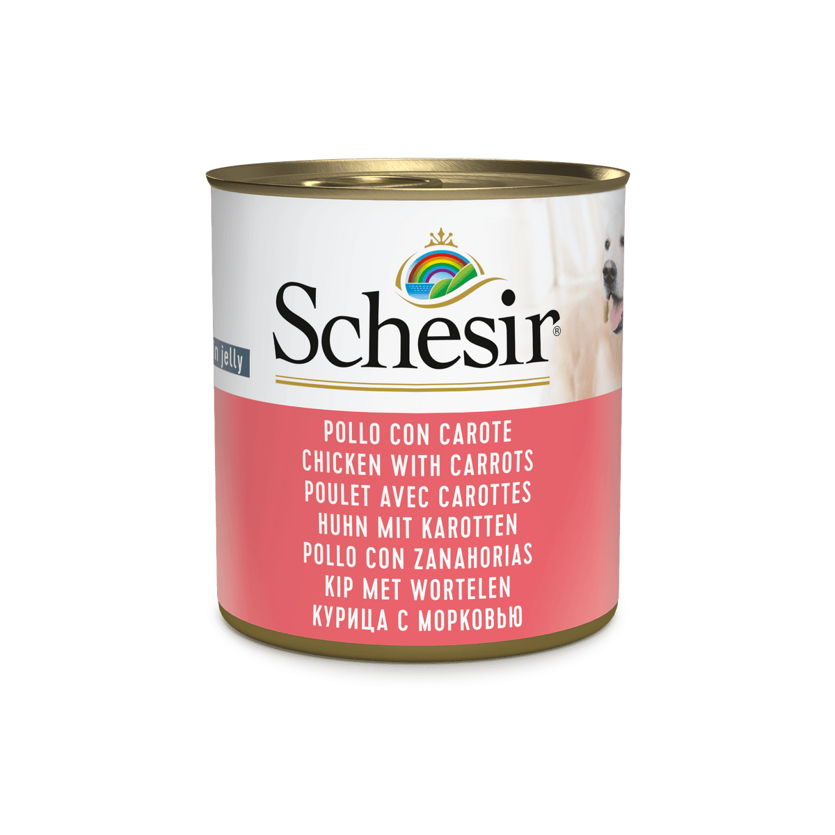 Schesir hond blik gelei kip&wortel 285gr, 285 g