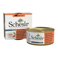 Schesir hond blik gelei kip&papaya 150gr, 150 g