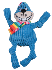 HuggleHounds rainbow cheshire cat Knottie large 1 stuk – hondenspeelgoed voor honden