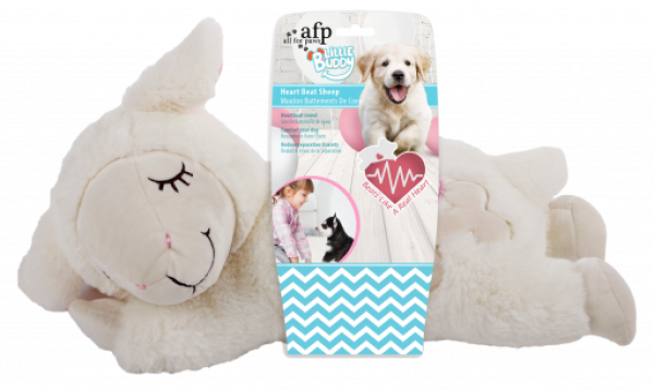 All For Paws puppyknuffel Little Buddy Heart Beat sheep 1 stuk – hondenspeelgoed voor honden