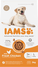 IAMS Adult Large Breed kip – 3 kg hondenbrokken verpakking