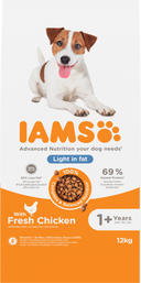 IAMS Adult Weight Control kip – 12 kg hondenbrokken verpakking