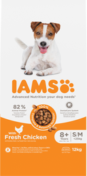 IAMS Senior Small/Medium kip – 12 kg hondenbrokken verpakking