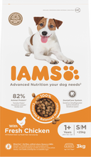 IAMS Adult Small/Medium kip – 3 kg hondenbrokken verpakking