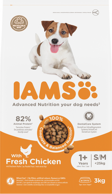 IAMS Adult Small/Medium kip – 3 kg hondenbrokken verpakking