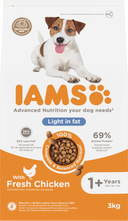 IAMS Adult Weight Control kip – 3 kg hondenbrokken verpakking