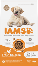 IAMS Senior Large Breed kip – 3 kg hondenbrokken verpakking