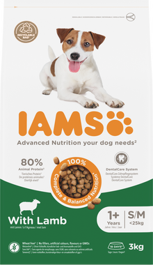 IAMS Adult Small/Medium lam – 3 kg hondenbrokken verpakking