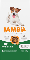 IAMS Adult Small/Medium lam – 12 kg hondenbrokken verpakking