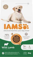 IAMS Adult Large Breed lam – 3 kg hondenbrokken verpakking