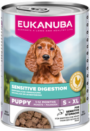 Verpakking Eukanuba Sensitive Digestion natvoer voor puppy’s, 400 g