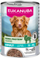 Verpakking Eukanuba Mono-Protein Lam natvoer voor volwassen honden, 400 g