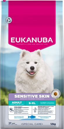 Zak Eukanuba Special Care Sensitive Skin Adult hondenbrokken, 12 kg