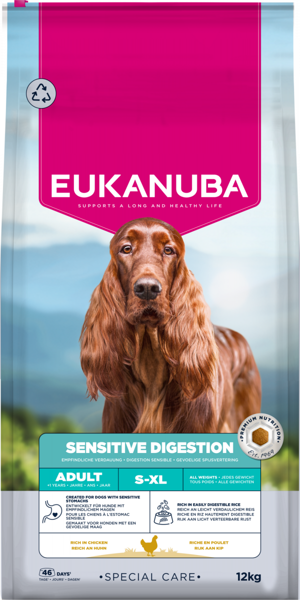 Zak Eukanuba Special Care Sensitive Digestion Adult hondenbrokken, 12 kg