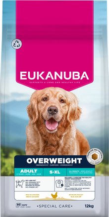 Zak Eukanuba Special Care Overweight Adult hondenbrokken, 12 kg