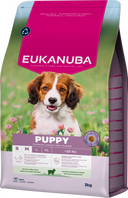 Verpakking van Eukanuba Life Care Puppy & Junior Small/Medium Hondenvoer Lamb & Rice 3 kg