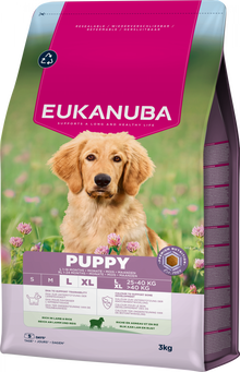 Verpakking van Eukanuba Life Care Puppy & Junior Large Hondenvoer Lamb & Rice 3 kg