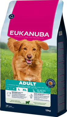 Verpakking Eukanuba Life Care Adult Large lam en rijst 12 kg