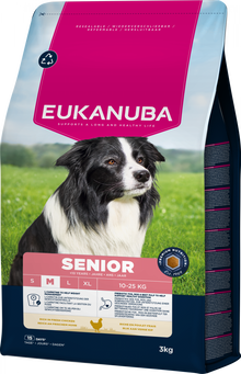 Verpakking Eukanuba Life Care Senior Medium Kip 3 kg
