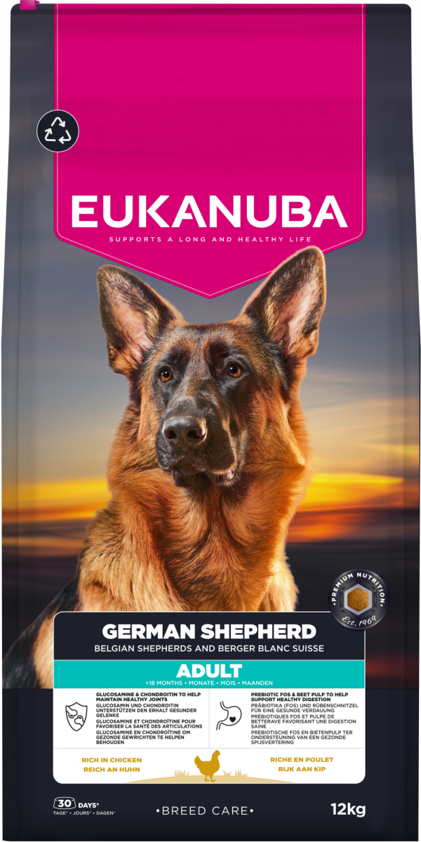 Eukanuba Breed Care Duitse Herder hondenvoer 12 kg voor volwassen honden