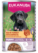Blik Eukanuba Life Care Puppy natvoer kalkoen en wortelen 400 g