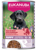 Blik Eukanuba Life Care Puppy natvoer rund en pompoen 400 g