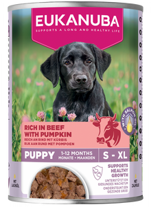 Blik Eukanuba Life Care Puppy natvoer rund en pompoen 400 g