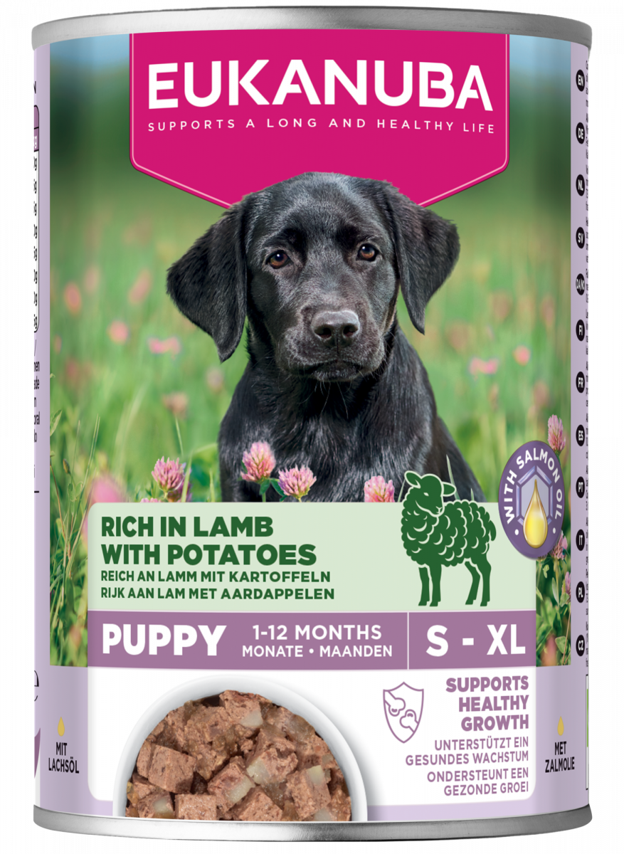 Blik Eukanuba Life Care Puppy natvoer lam en aardappel 400 g